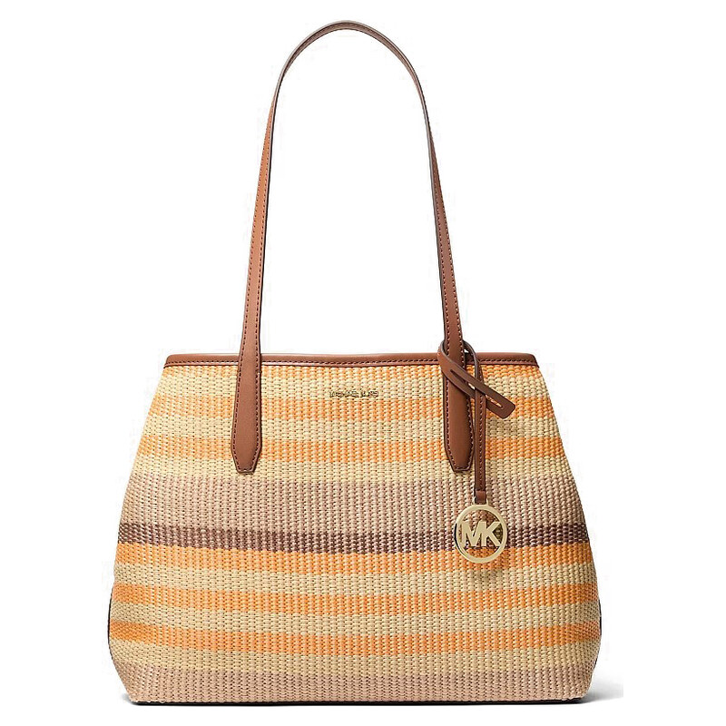 Michael Kors Avalon medium woven kabelka oranžová multi