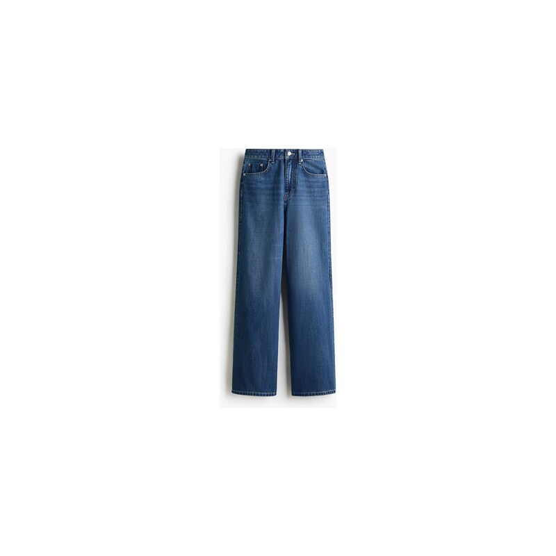 H&M - Wide High Jeans - Denim Blue