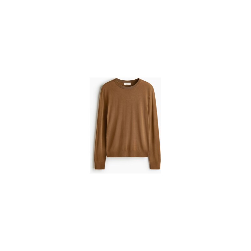 H&M - Svetr z vlny merino - Hnědá