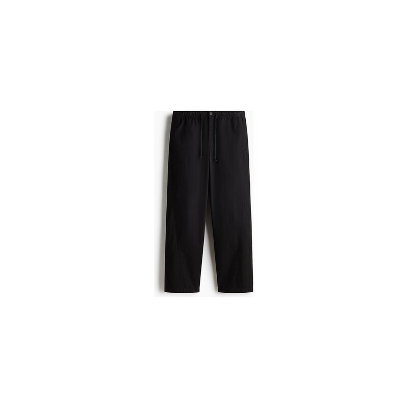 H&M - Kalhoty se stočenými švy Relaxed Fit - Černá
