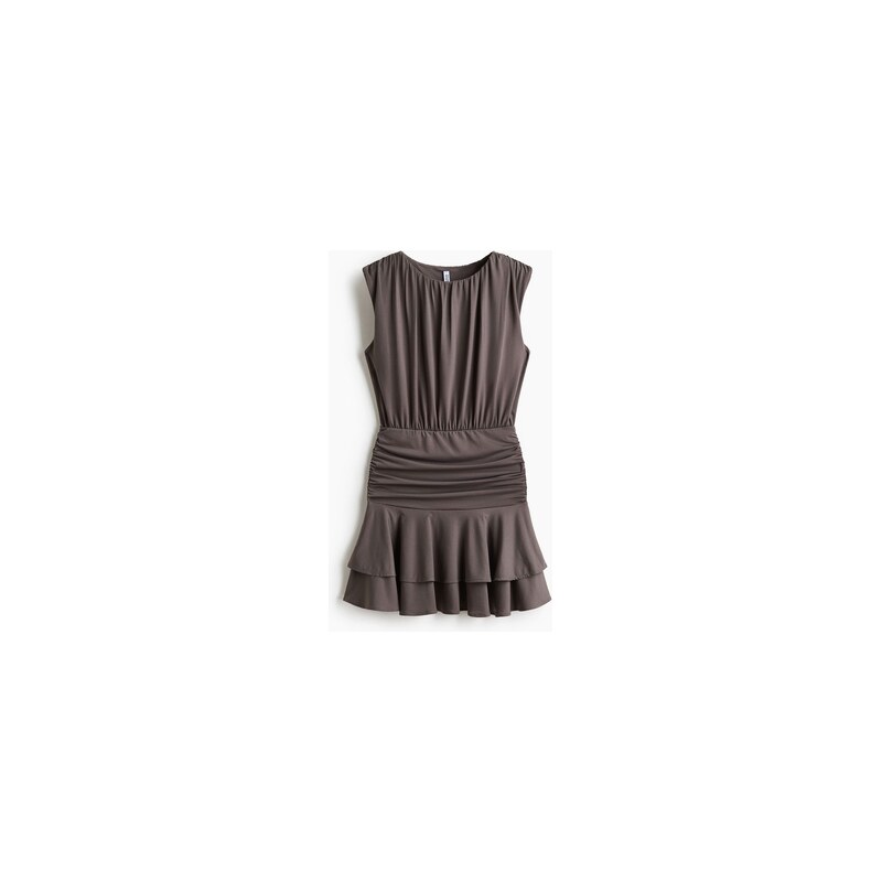 H&M - Řasené minišaty - Šedá