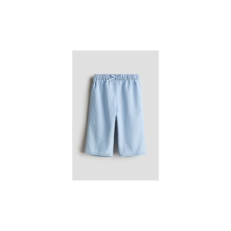 H&M - Džínové kalhotys širokými nohavicemi - Světlý Denim Blue