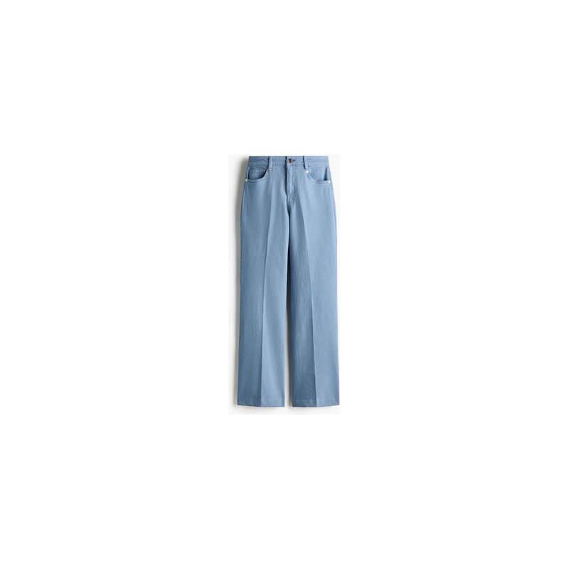 H&M - Keprové kalhoty Bootcut - Bleděmodrá