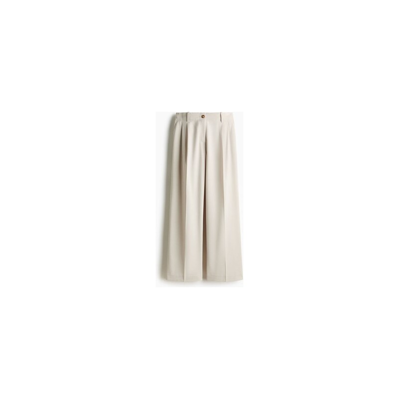 H&M - Elegantní kalhoty - Světle Béžová