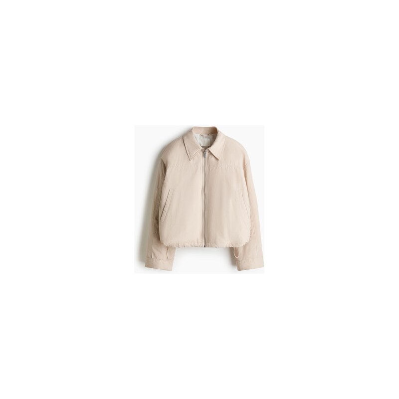 H&M - Vatovaný bomber - Světle Béžová
