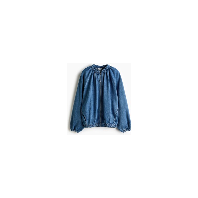 H&M - Nabíraný bomber - Denim Blue