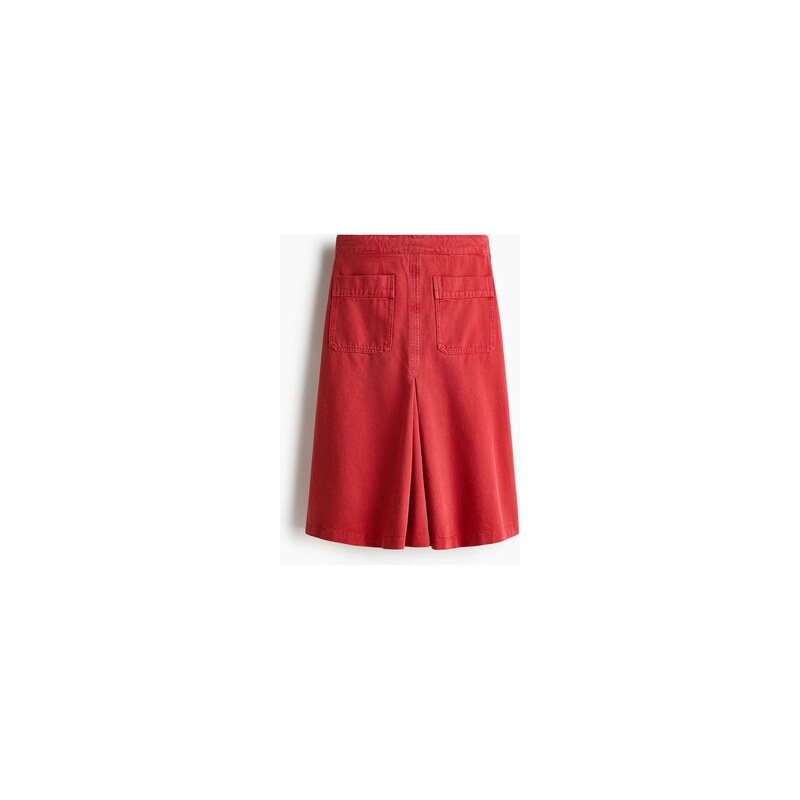 H&M - Áčková keprová sukně - Červená