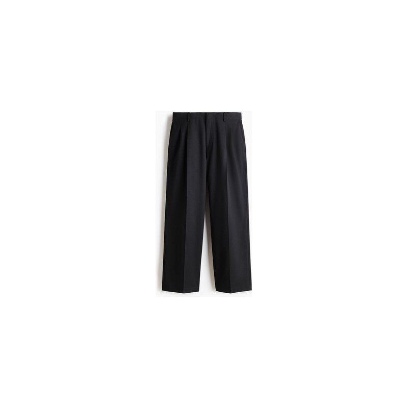 H&M - Elegantní kalhoty Loose Fit - Černá