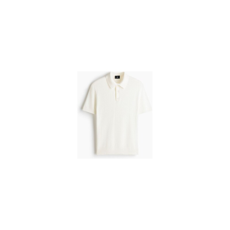 H&M - Tops límečkem Slim Fit - Bílá