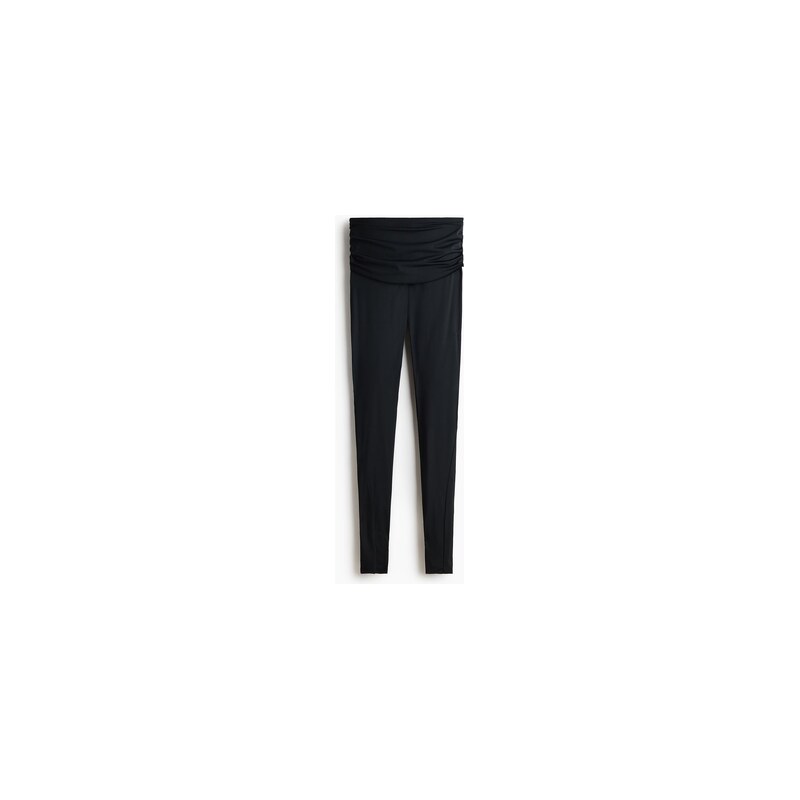 H&M - Legínys řaseným dílem - Černá
