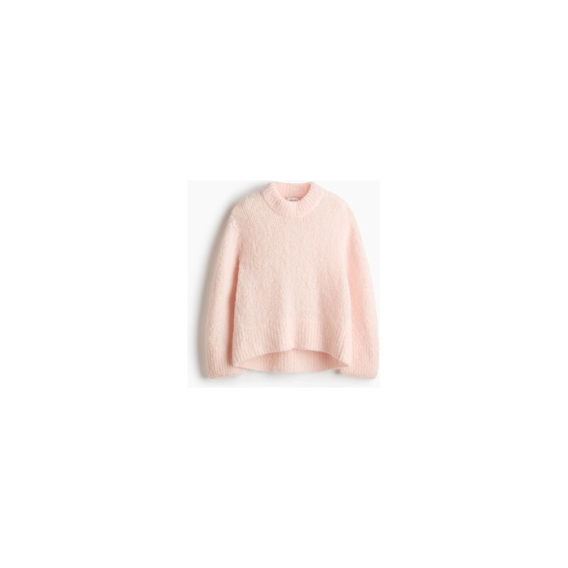 H&M - Svetr z mohérové směsi - Pudrově Růžová