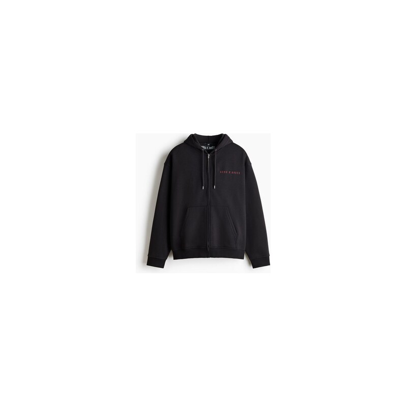H&M - Bunda na zips kapucí Loose Fit - Černá/Guns N Roses