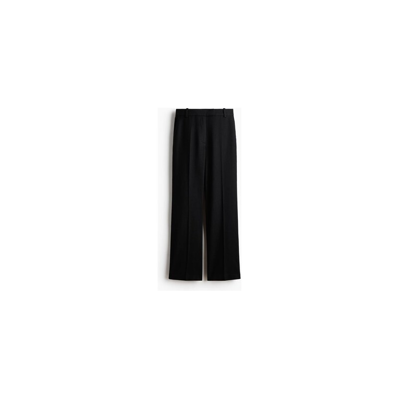 H&M - Elegantní kalhoty z lněné směsi - Černá