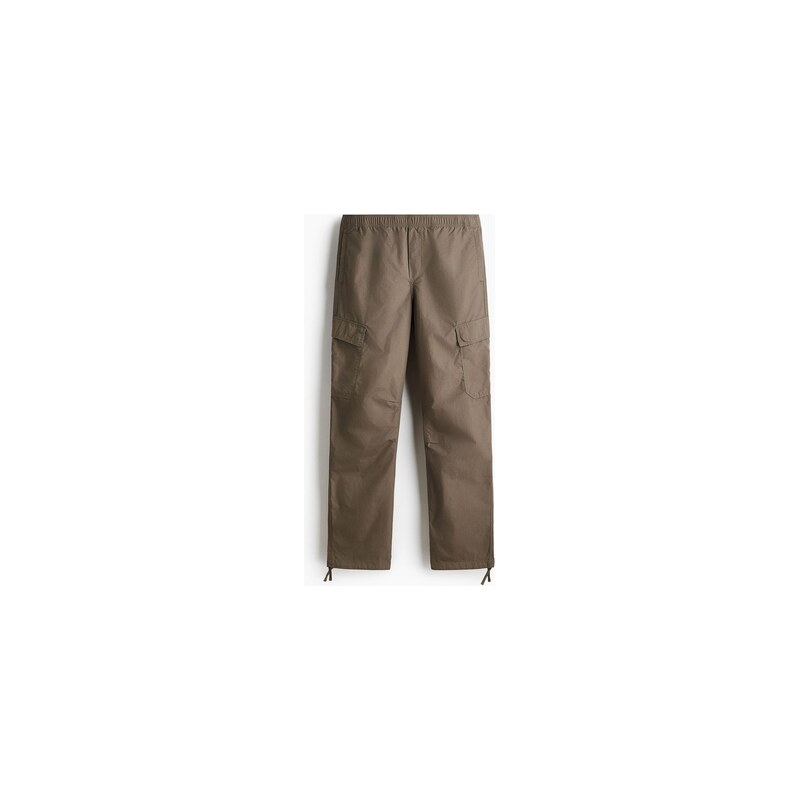 H&M - Kalhoty cargo Regular Fit - Šedobéžová