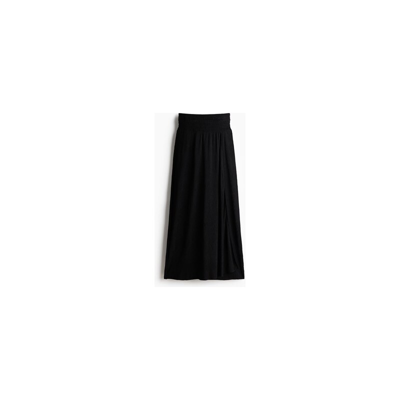 H&M - Mačkané kalhotys křížením - Černá