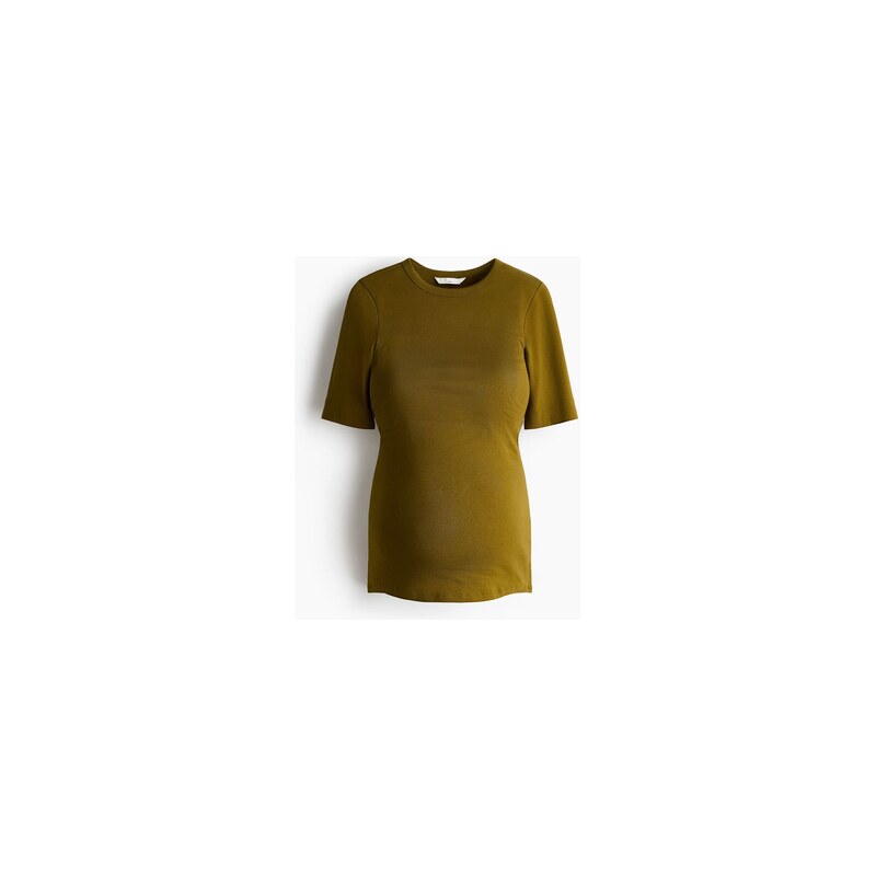 H&M - MAMA Přiléhavé tričko - Olivově Zelená