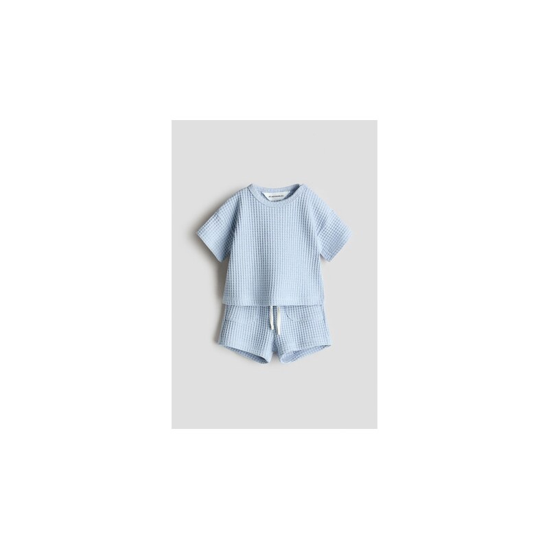 H&M - Dvoudílná bavlněná soupravas vaflovou texturou -
