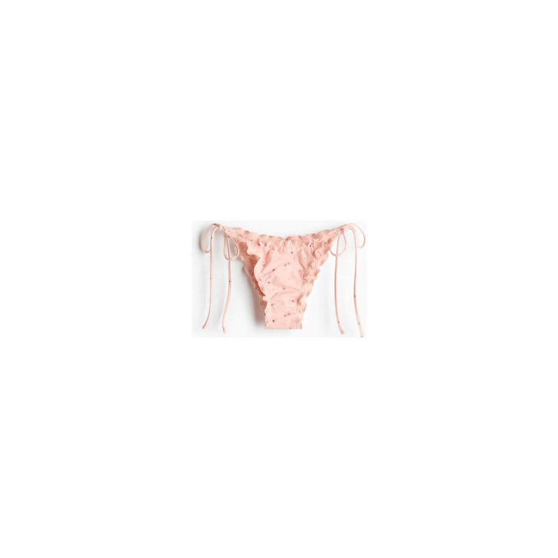 H&M - Zavazovací bikinové kalhotky Cheeky Tanga - Broskvově