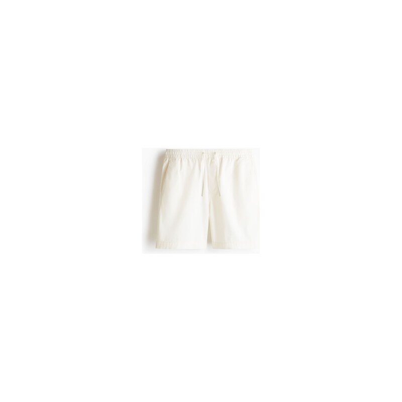 H&M - Bavlněné šortky Relaxed Fit - Bílá