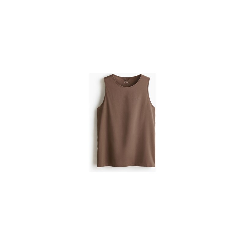 H&M - Sportovní tílko Regular Fit DryMove - Hnědá