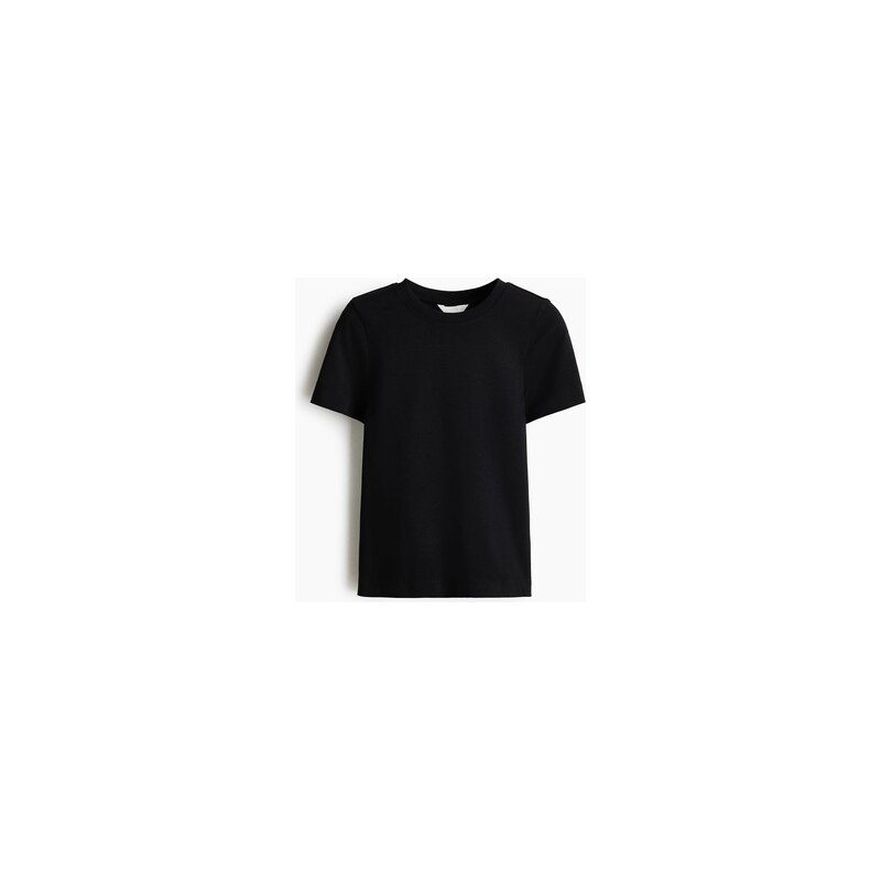 H&M - Bavlněné tričko - Černá