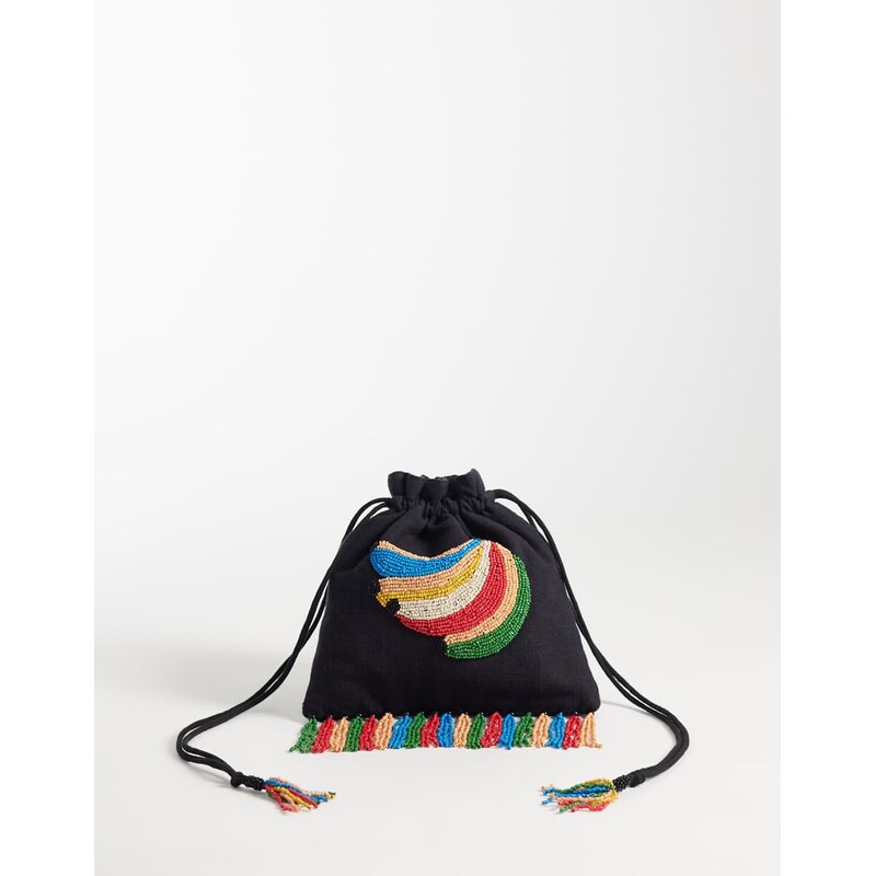 Never Fully Dressed banana pouch bag-Black