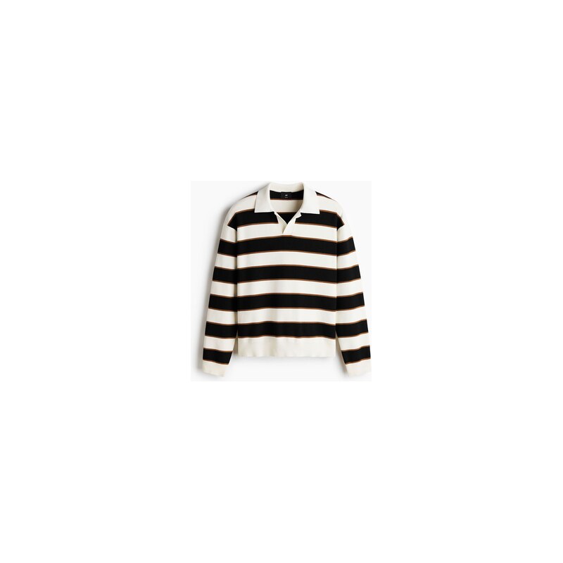 H&M - Tops límečkem Relaxed Fit - Černá/Proužky