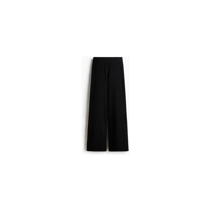 H&M - Široké pletené kalhoty - Černá