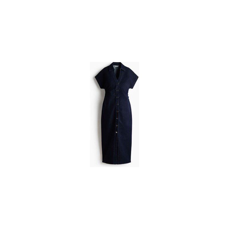 H&M - MAMA Džínové šatys krátkým rukávem - Tmavý Denim Blue