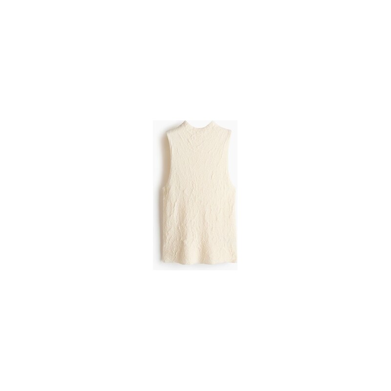 H&M - Tops vysokým límcem - Krémová