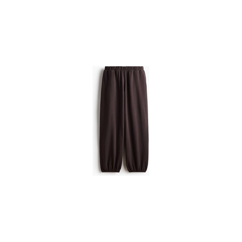 H&M - Kalhoty jogger Loose Fit - Tmavě Hnědá