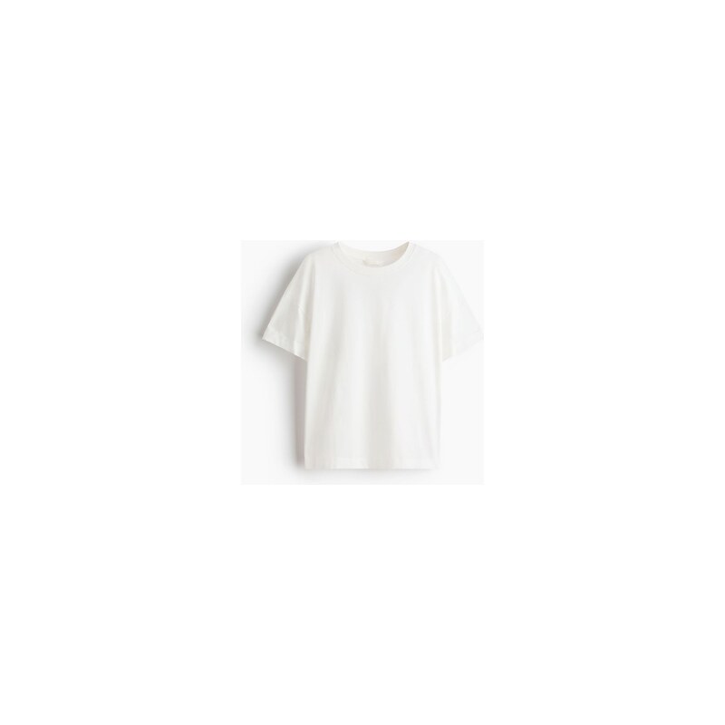 H&M - Bavlněné tričko Loose Fit - Bílá
