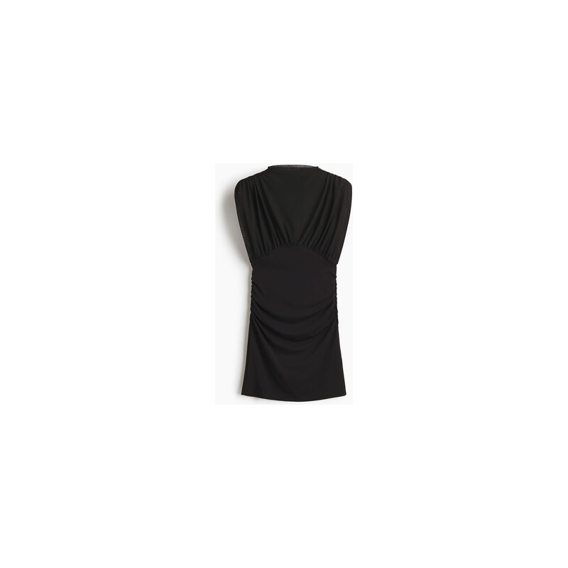 H&M - Řasené minišaty - Černá