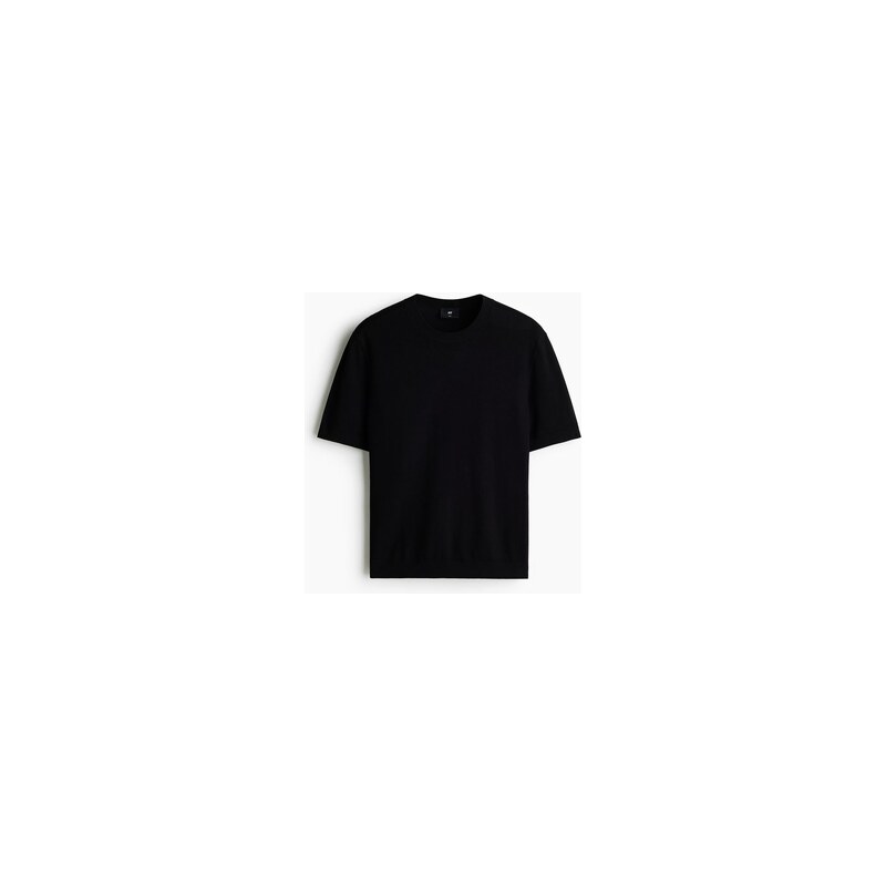 H&M - Pletené tričko Slim Fit - Černá