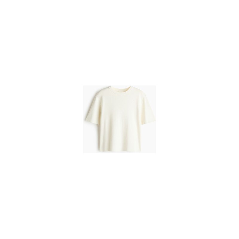 H&M - Pletené tričko - Bílá