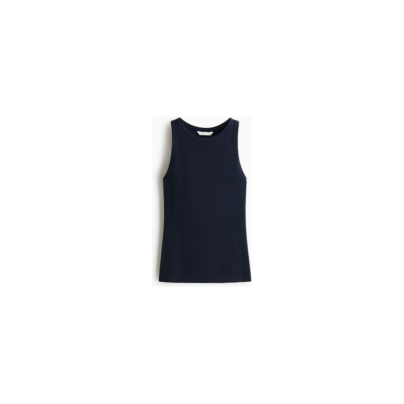 H&M - Tílko z žebrované bavlny - Námořnická Modř