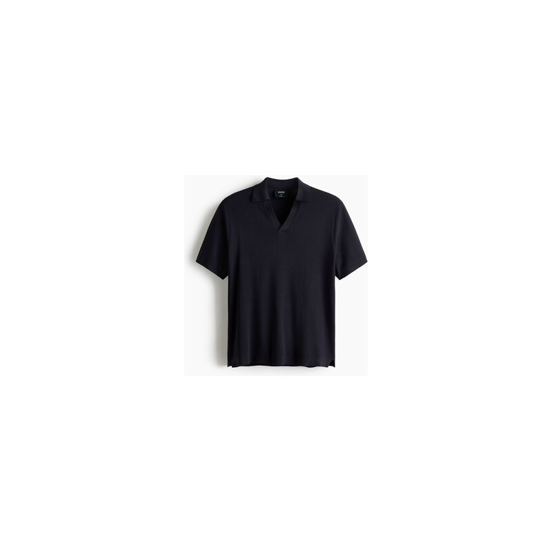H&M - Pletený tops límečkem Cooling Regular Fit - Námořnická