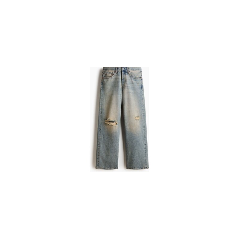 H&M - Loose Jeans - Světlý Denim Blue