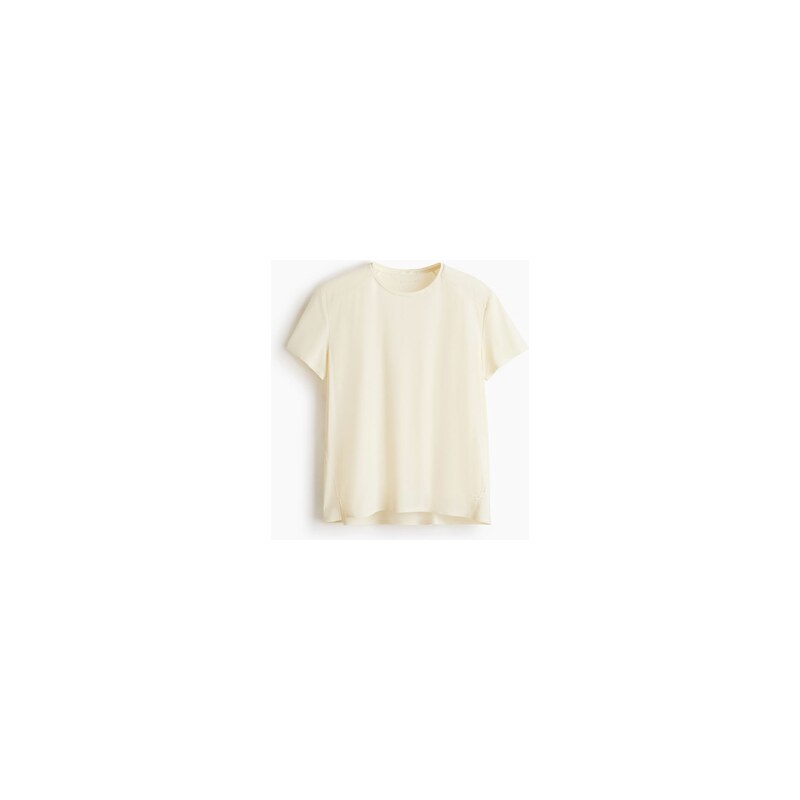 H&M - Běžecké Tričko Regular Fit DryMove - Máslově Žlutá
