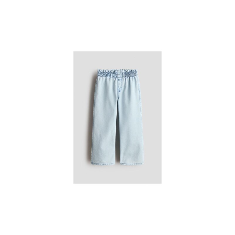 H&M - Široké džínové kalhoty - Světlý Denim Blue