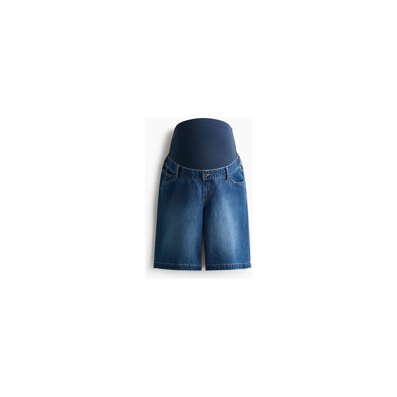 H&M - MAMA Džínové bermudy - Tmavý Denim Blue