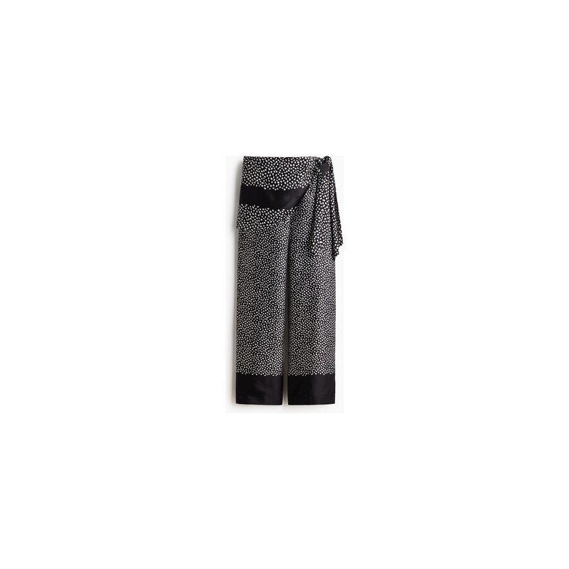 H&M - Kalhotys vrchní sukní - Černá/Puntíky