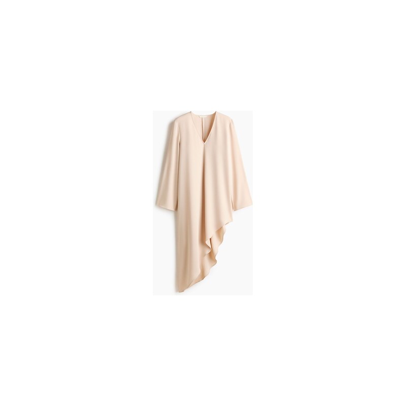 H&M - Asymetrické šaty - Krémová
