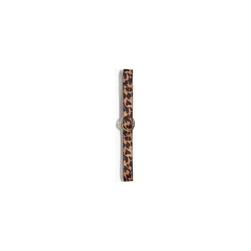 H&M - Pásek - Béžová/Leopardí Potisk