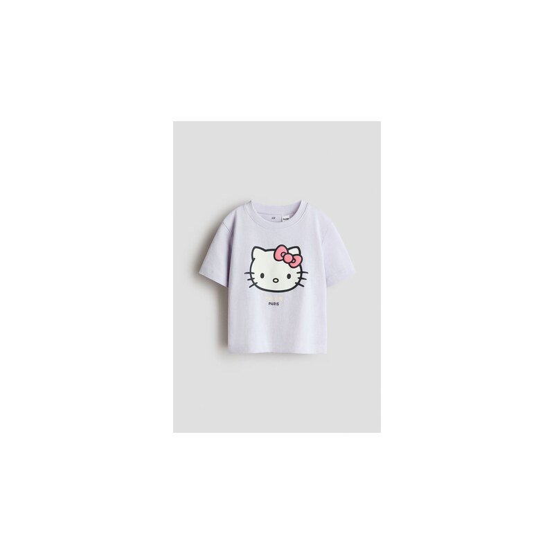 H&M - Tričkos potiskem - Světle Fialová/Hello Kitty