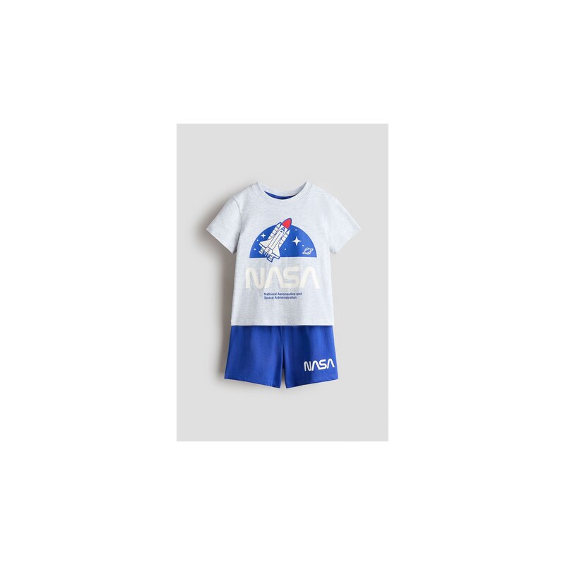 H&M - Pyžamos potiskem - Modrá/Nasa