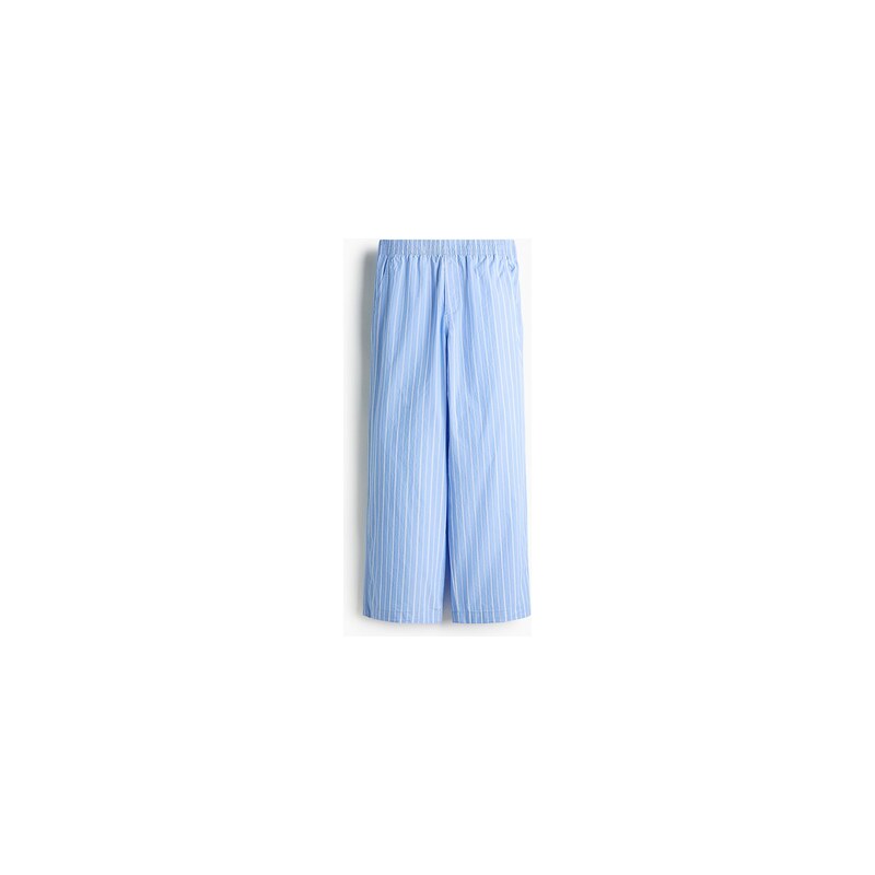 H&M - Kalhoty Relaxed Fit - Bleděmodrá/Proužky