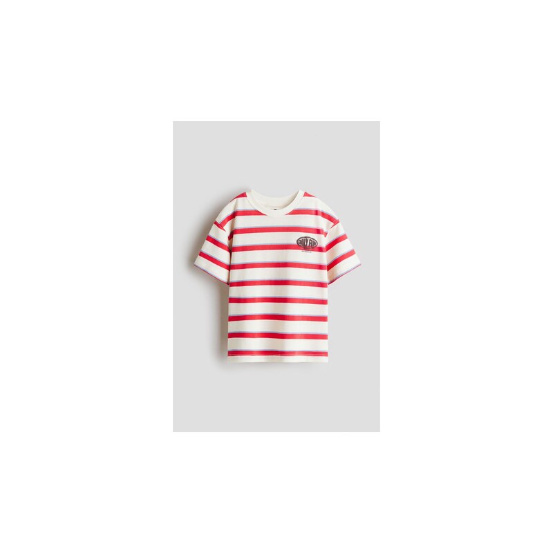 H&M - Tričko z piké s potiskem - Červená/Daily Fun