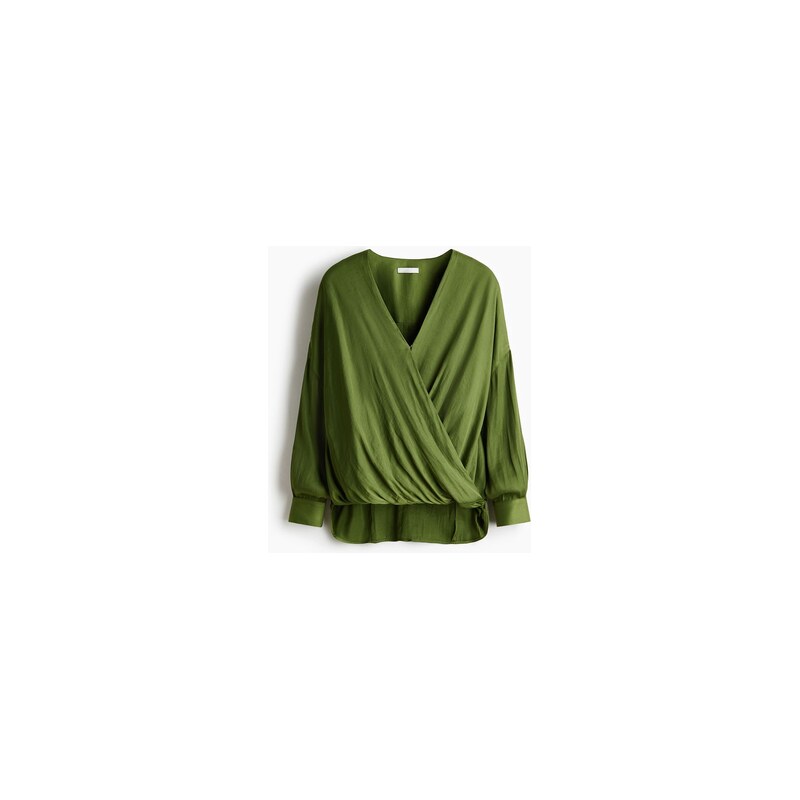 H&M - Halenkas křížením - Olivově Zelená