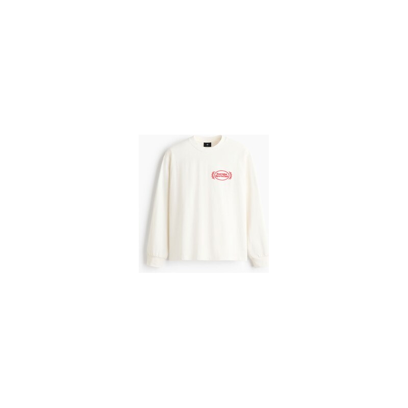 H&M - Tops potiskem a dlouhým rukávem Loose Fit - Béžová/Sports